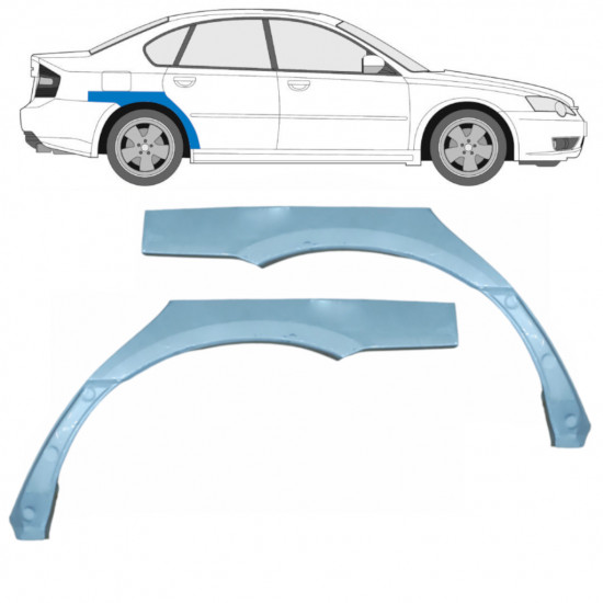 Bagskærm reparationspanel til Subaru Legacy 2003-2009 / Venstre+Højre / Sæt 9581