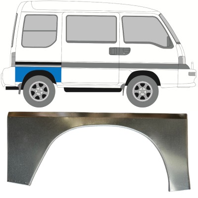 Bagskærm reparationspanel til Subaru Libero 1983-1998 / Højre 15049
