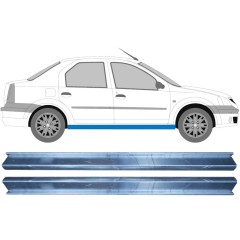 Dørpanel reparationsplade til Dacia Logan 2004-2009 / Venstre+Højre / Sæt 11345
