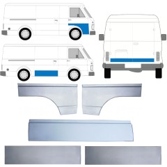 Reparationspanel til dør til Volkswagen LT 1975-1996 / Venstre+Højre / Sæt 12631
