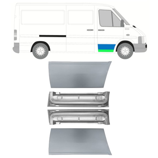 Reparationsplade dør foran indre og ydre til Volkswagen LT 1996-2005 / Venstre+Højre 16568