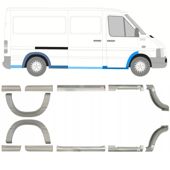 Reparationspanel sæt til Volkswagen LT 1996-2005 / Venstre+Højre / 14388