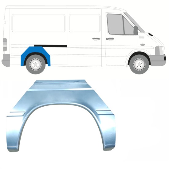 Bagskærm reparationspanel til Volkswagen LT 1996-2005 / Venstre = Højre (symmetrisk) 16598