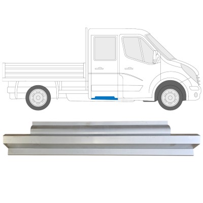 Bagerste reparationsdørpanel til Renault Master 2010- / Venstre = Højre (symmetrisk) / Dobbeltkabine 14570