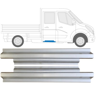 Bagerste reparationsdørpanel til Renault Master 2010- / Venstre+Højre / Dobbeltkabine / Sæt 14571