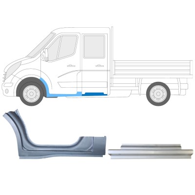 Reparationspanel sæt til Renault Master 2010- / Venstre / Dobbeltkabine / 14914