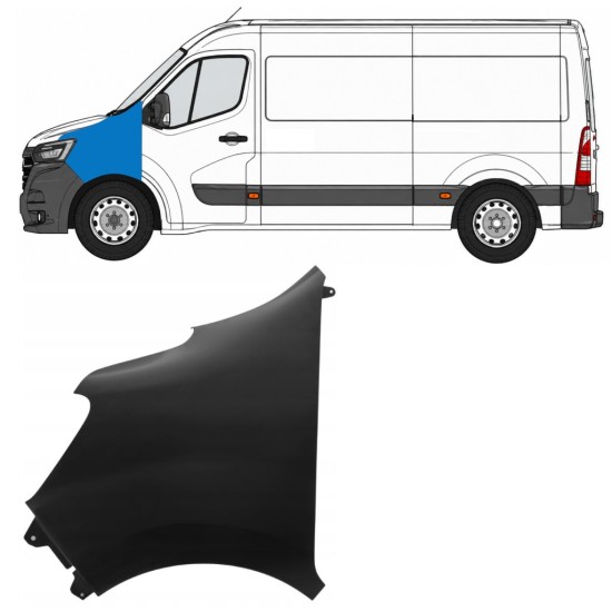 Forskærm til Renault Master 2019-2024 / Venstre 17254