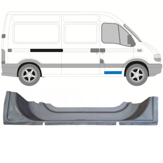 Reparationsplade dør foran indre til Renault Master 1998-2010 / Højre 16861