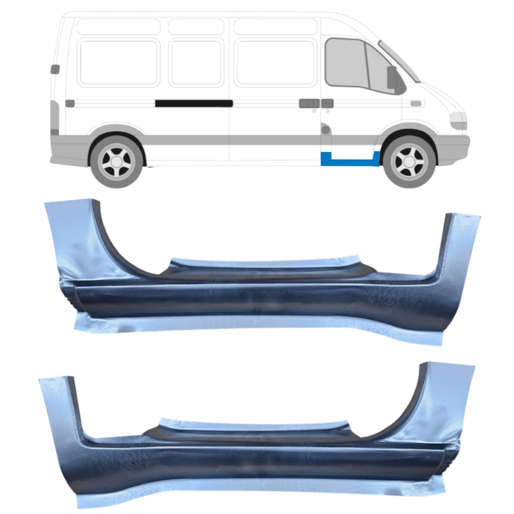Dørpanel Reparationsplade Til Renault Master 1998-2010 / Venstre+Højre / Sæt 9451