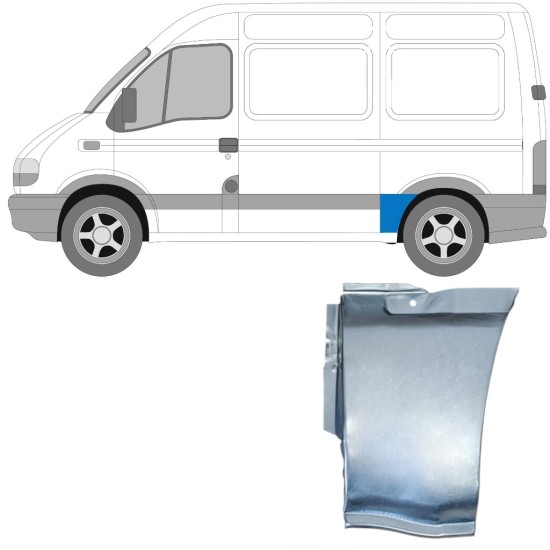 Bagskærm reparationspanel til Renault Master 1998-2010 / Venstre 14876