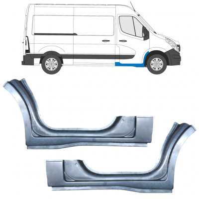 Reparationsdel til forreste dørtrin til Renault Master 2010- / Venstre+Højre / Sæt 10048