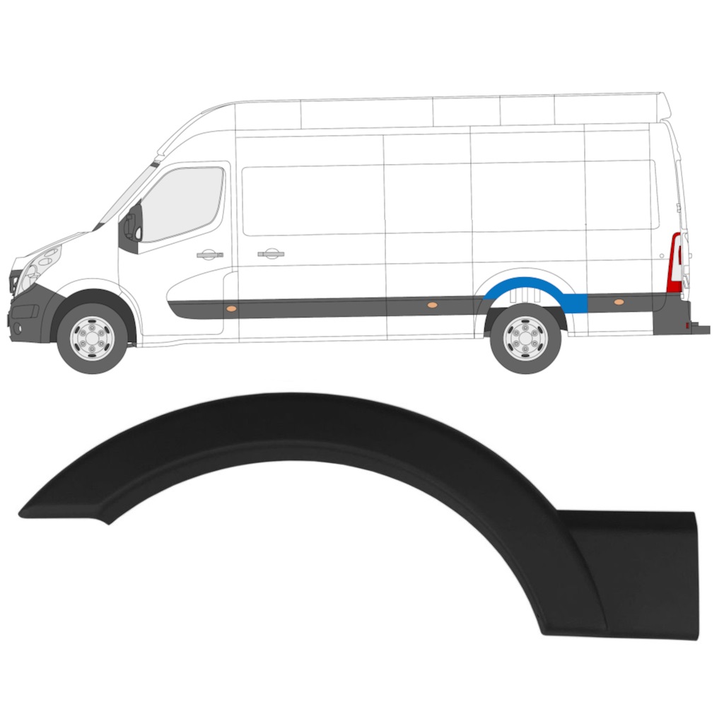 Sideliste Til Renault Master 2010- / Venstre 10915