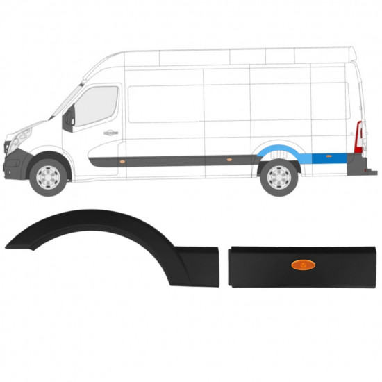 RENAULT MASTER 2010- LISTER LISTER LISTER LISTER LISTER TRIM PANEL PANEL PANEL EXTRA LANG / SÆT / VENSTRE