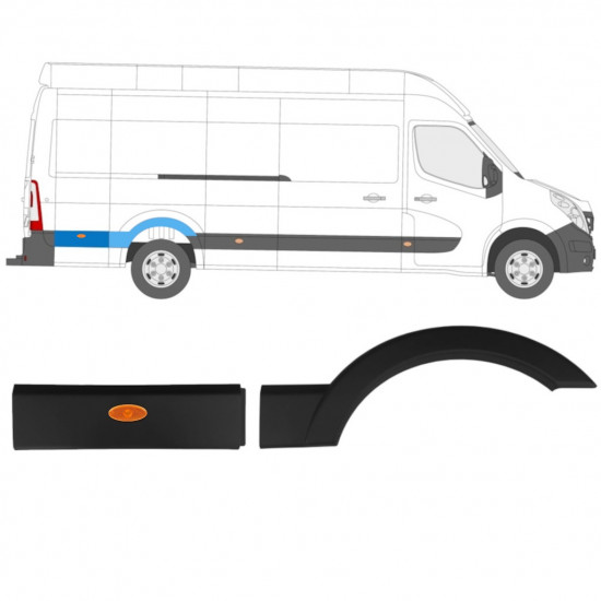 RENAULT MASTER 2010- LISTER LISTER LISTER LISTER LISTER TRIM PANEL PANEL PANEL EXTRA LANG / SÆT / HØJRE