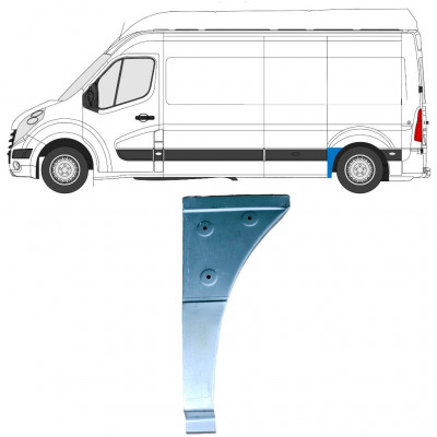 Reparationsplade til forreste del af bagskærm til Renault Master 2010- / Venstre 12849