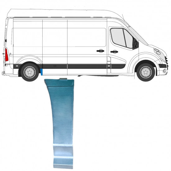 Reparationsplade til forreste del af bagskærm til Renault Master 2010- / Højre 12846