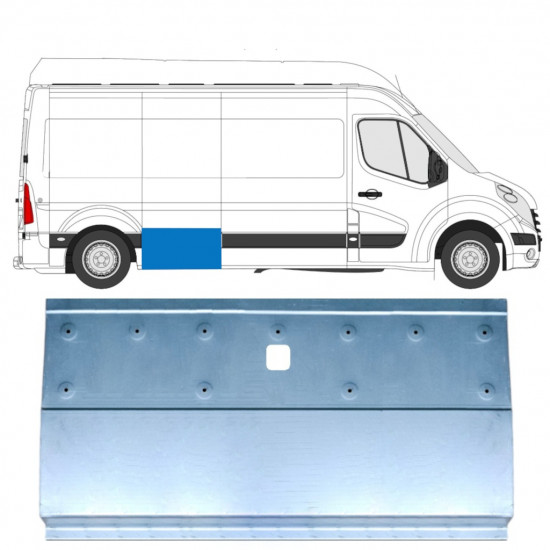Sideplade til Renault Master 2010- / Venstre = Højre (symmetrisk) 12841