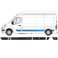 Sæt af sidelister til Opel Movano 2010-2021 / Venstre / 13919