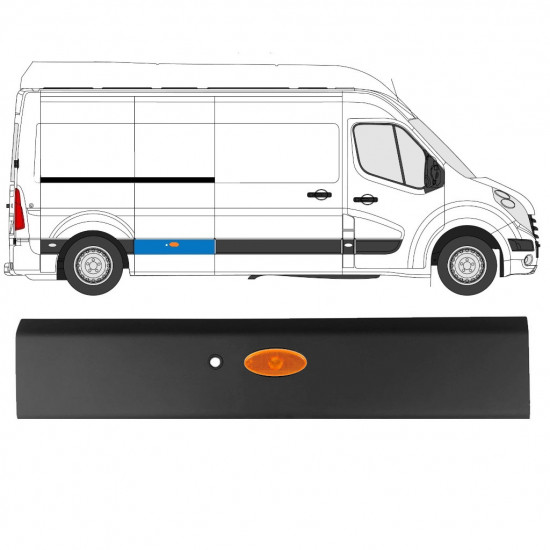 Sideliste med PDC til Renault Master 2010- / LWB / Højre /  10912