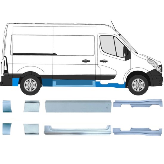 Reparationspanel sæt til Renault Master 2010- / Venstre+Højre / 14926