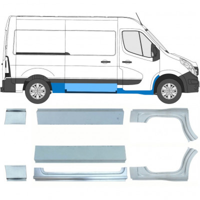 RENAULT MASTER 2010- KORT AKSELAFSTAND MONTERINGSDELE / SÆT / HØJRE + VENSTRE