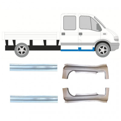 RENAULT MASTER 1998-2010 DOBBELT FØRERHUS MONTERINGSDELE / SÆT 4