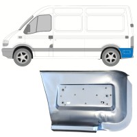 Nederste del af bagerste skærm bag hjulet til Renault Master 1998-2010 / Venstre 14878