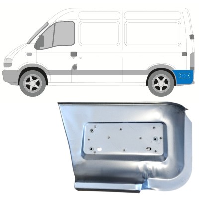 Nederste del af bagerste skærm bag hjulet til Renault Master 1998-2010 / Venstre 14878
