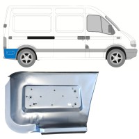 Nederste del af bagerste skærm bag hjulet til Renault Master 1998-2010 / Højre 14877