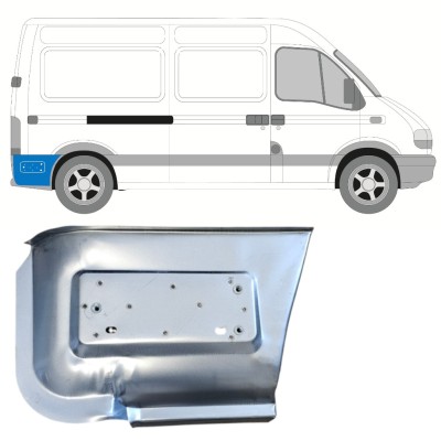 Nederste del af bagerste skærm bag hjulet til Renault Master 1998-2010 / Højre 14877