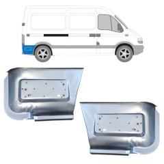 Nederste del af bagerste skærm bag hjulet til Renault Master 1998-2010 / Venstre+Højre / Sæt 16140