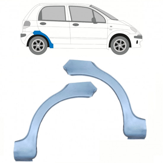 Bagskærm reparationspanel til Daewoo Matiz 1998-2008 / Venstre+Højre / Sæt 10036