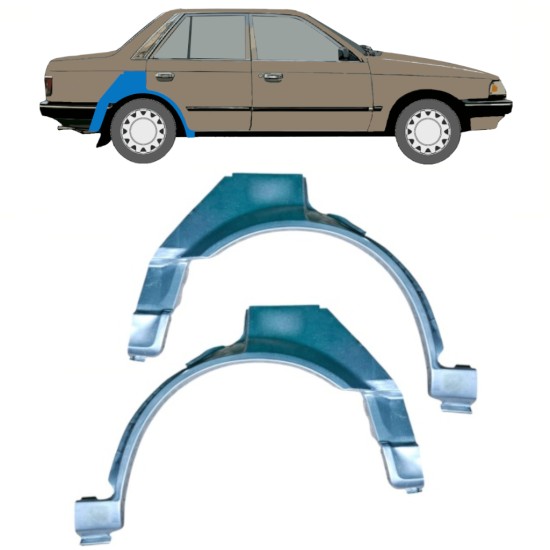 Bagskærm reparationspanel til Mazda 323 BF 1985-1989 / Venstre / Højre / Venstre+Højre / Sæt 12958