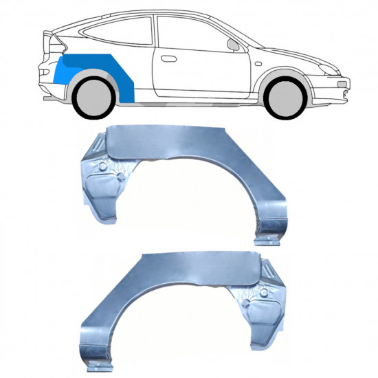 Bagskærm reparationspanel til Mazda 323 BH 1994-1998 / Venstre+Højre / COUPE / Sæt 9854