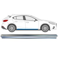 Dørpanel reparationsplade til Mazda 3 2013-2019 / Højre 16343