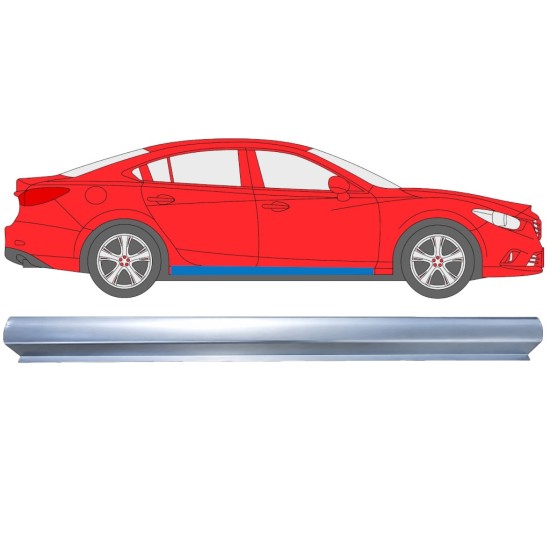 Reparationsplade til nederste del af dørpanel til Mazda 6 2012-2024 / Højre 16977