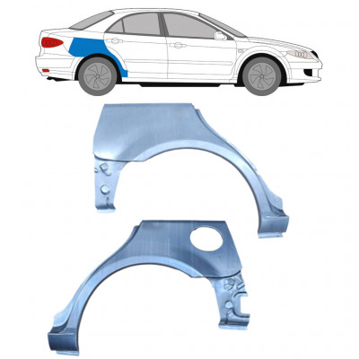 Bagskærm reparationspanel til Mazda 6 2002-2008 / Venstre+Højre / HATCHBACK / Sæt 9165