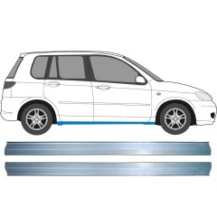 Dørpanel reparationsplade til Mazda 2 2003-2007 / Venstre+Højre / Sæt 11356