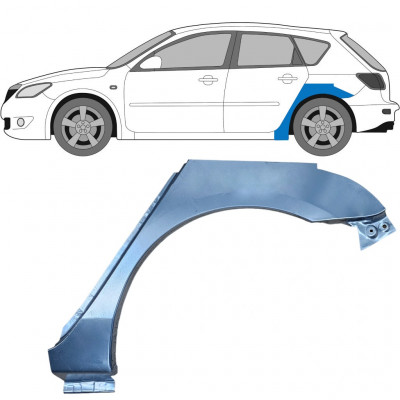 Bagskærm reparationspanel til Mazda 3 BK 2003-2009 / Venstre 5156