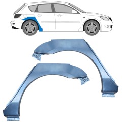 Bagskærm reparationspanel til Mazda 3 2003-2009 / Venstre+Højre / Sæt 10528