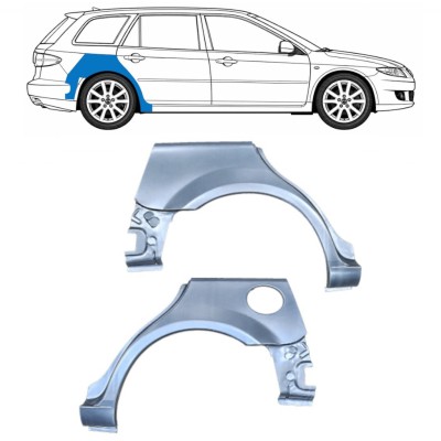 Bagskærm reparationspanel til Mazda 6 GG GY 2002-2007 / Venstre+Højre / COMBI / Sæt 9164