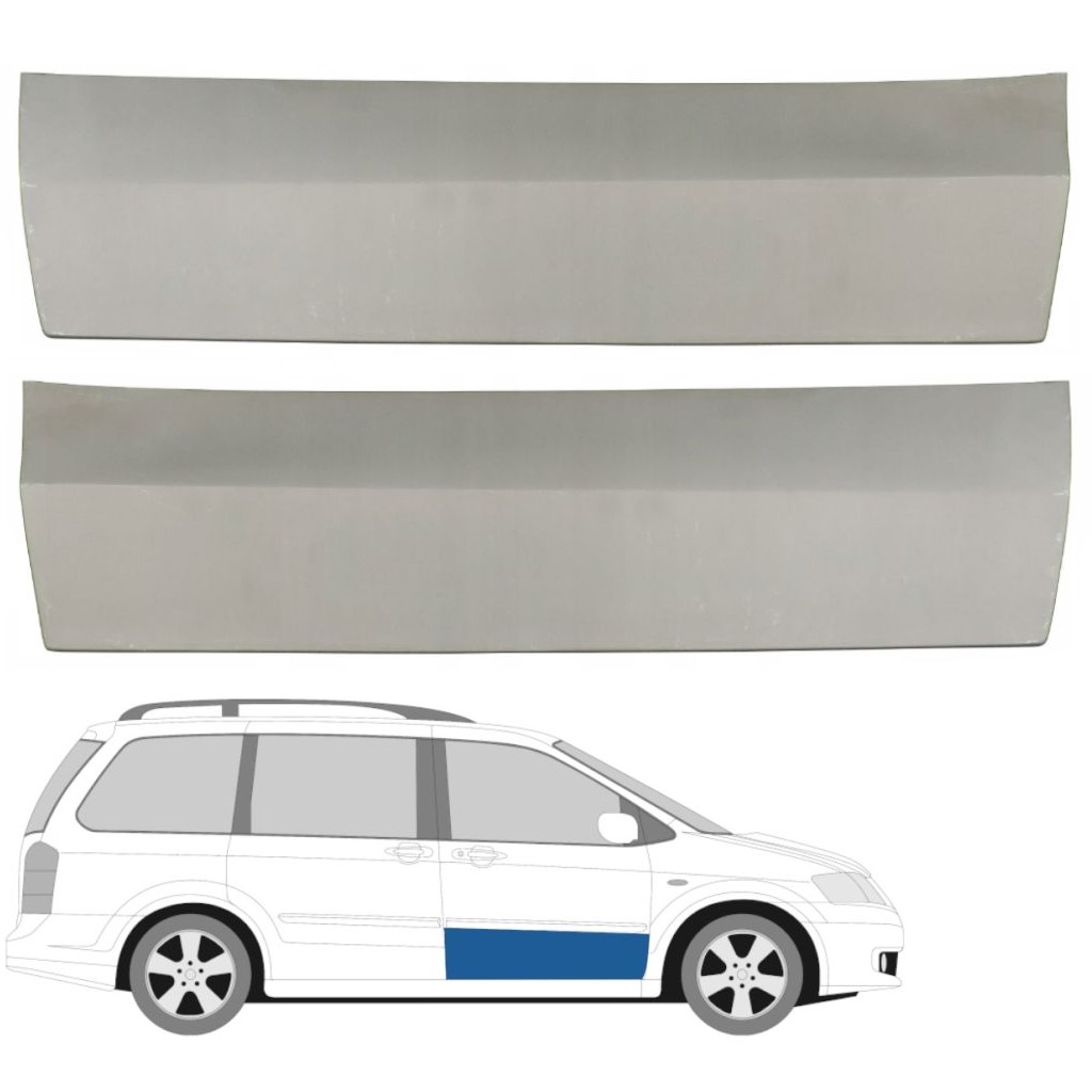 Interior Door Handle Set For 2000–2006 Mazda MPV – Gray With