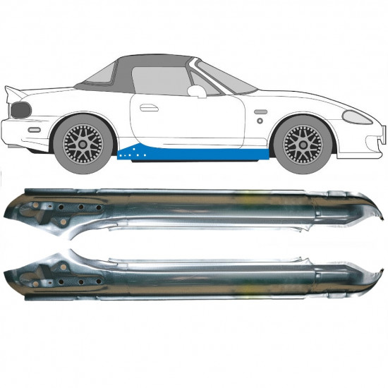 Dørpanel til Mazda MX-5 1998-2005 / Venstre+Højre / Sæt 9236