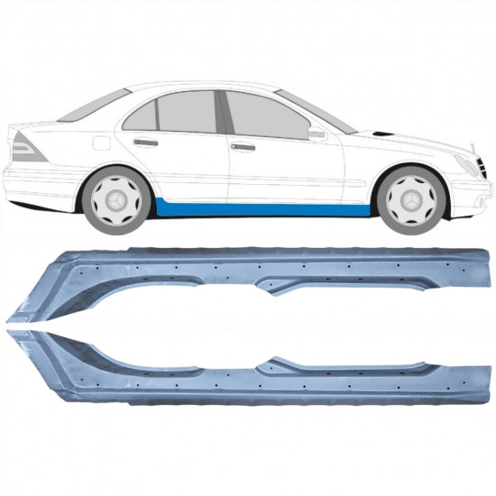 Dørpanel til Mercedes C-class 2000-2007 / Venstre+Højre / Sæt 10419