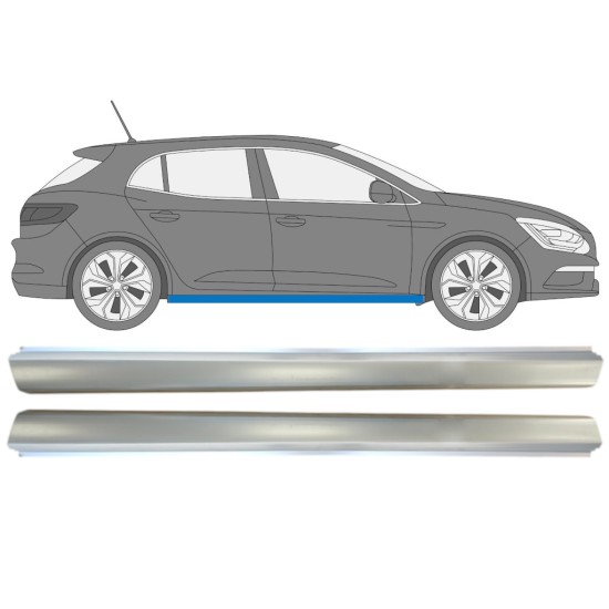 Dørpanel reparationsplade til Renault Megane 2016- / Venstre+Højre / Sæt 15009 Dørpanel reparationsplade til Renault Megane 2016- / Venstre+Højre / Sæt 15009