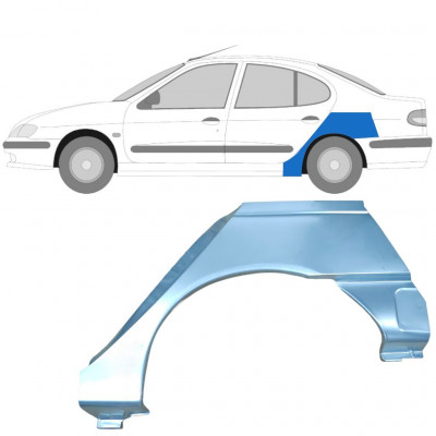 Bagskærm reparationspanel til Renault Megane Classic 1995-2003 / Venstre 6963