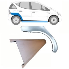 Dørpanel og bagskærm reparationspanel til Mercedes A-Class W168 1997-2004 / Højre / Sæt 8721