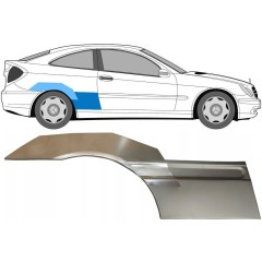 Bagskærm reparationspanel til Mercedes CL-Class 203 2000-2008 / Højre / Sæt 10007