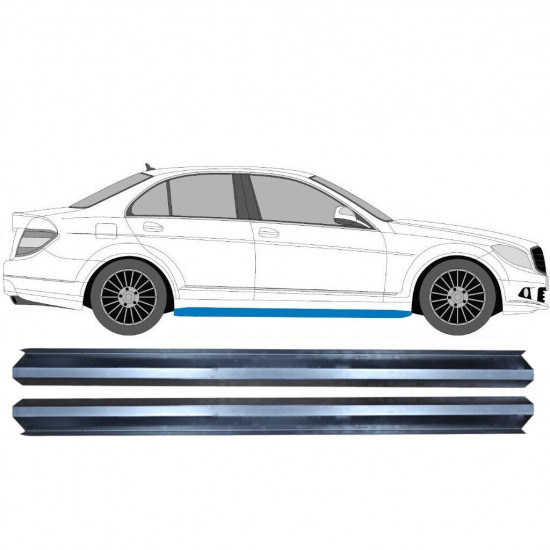 Dørpanel reparationsplade til Mercedes C-class 2007-2014 / Venstre = Højre (symmetrisk) / Sæt 10394