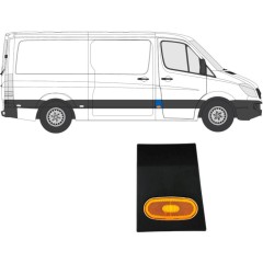 Sidebeklædning af forreste stolpe med lampe til Mercedes Sprinter 2006-2018 / Højre / Sæt 10683